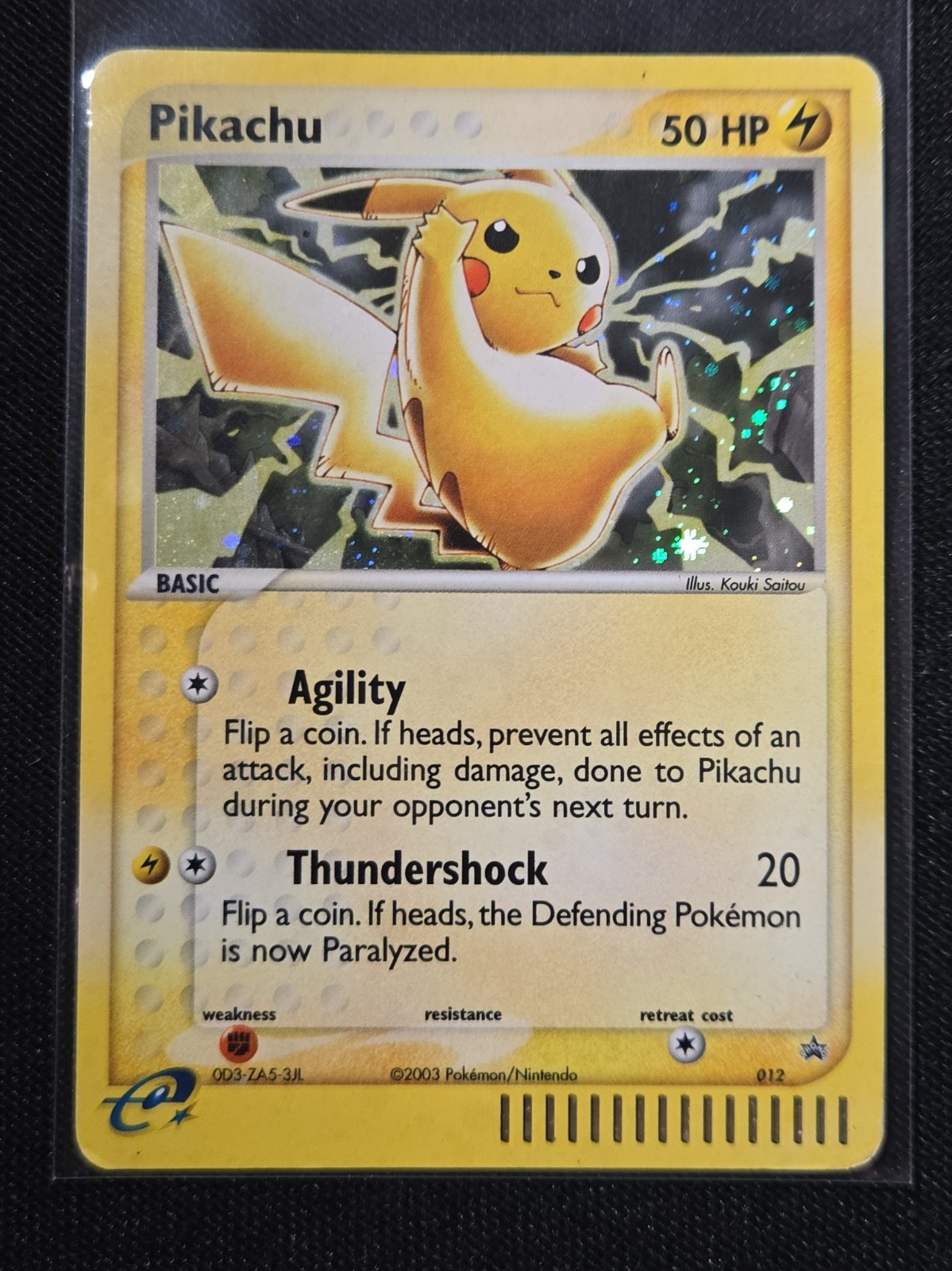 Nintendo Pokemon Pikachu Promo 012 2003 English EX Collectors Tin Holo