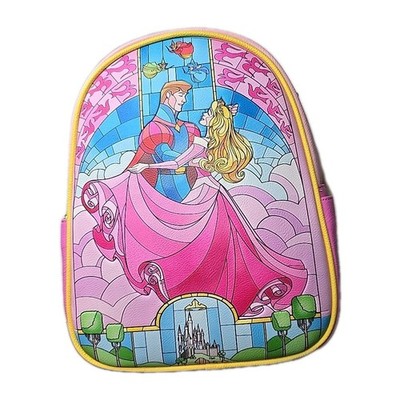 NWT Loungefly Disney Sleeping Beauty Princess Aurora Stained Glass Mini Backpack