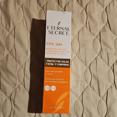 Eternal Secret SPF 50+ Chemical Sunscreen 125g Face Body UVA UVB Protection