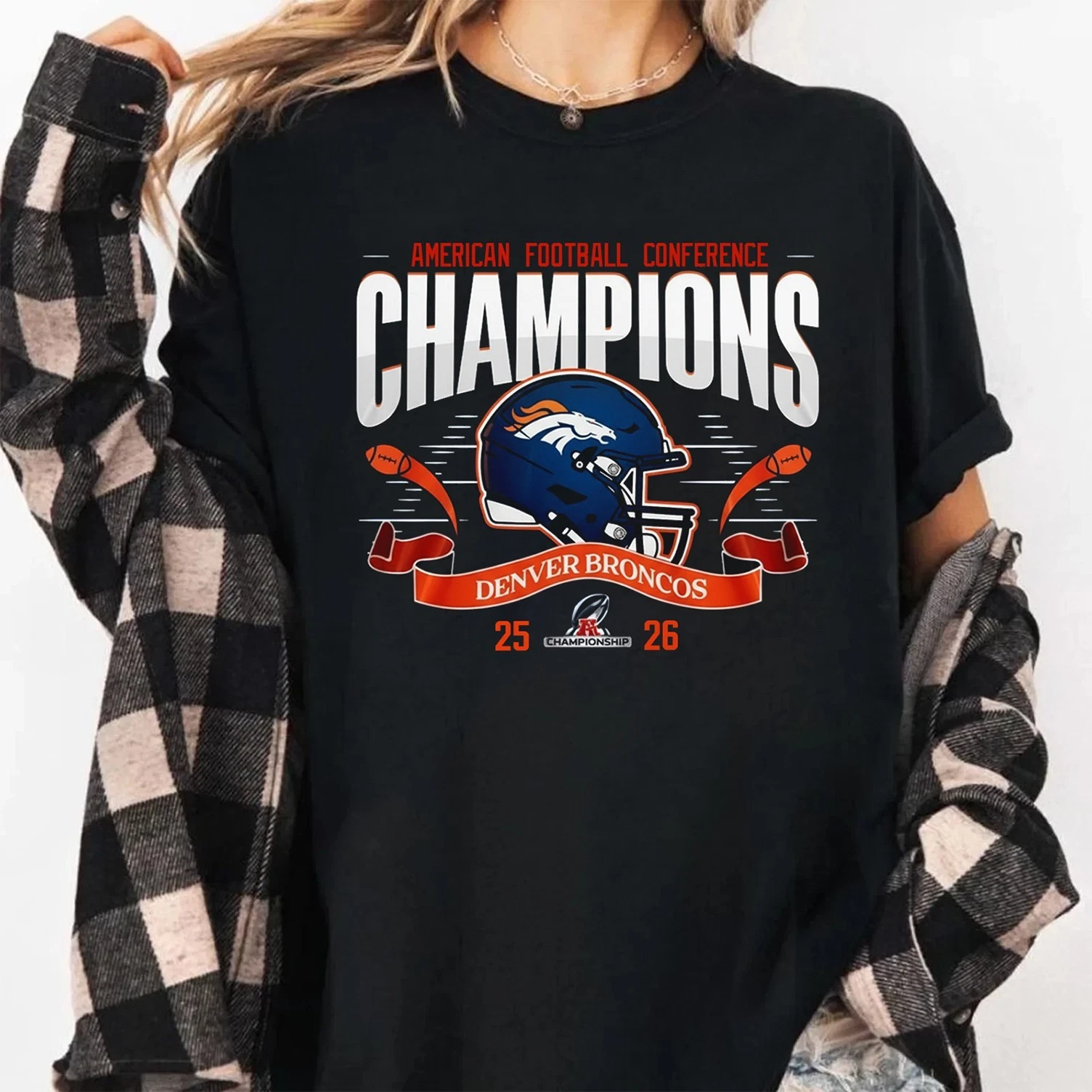 Denver Broncos AFC Champions 2025-26 T-Shirt