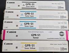 Canon GPR-51 Complete Toner Set 1 Yellow Magenta Cyan Black - Genuine, OEM-NEW