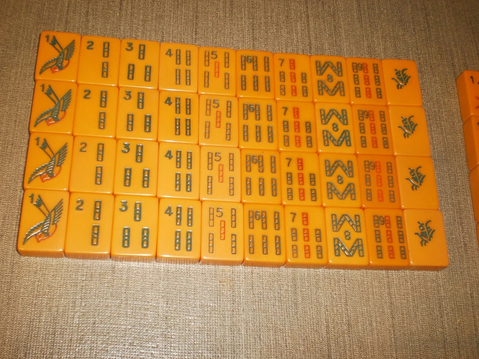 VINTAGE RARE CATALIN BAKELITE MAH JONG MAHJONG TILES SET by ROTTGAMES - Image 3 of 4