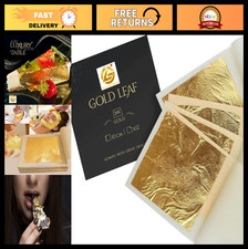 10 Pcs 24K Gold Leaf Sheets for Baking, Crafts, Anti-Aging Spa  Gilding