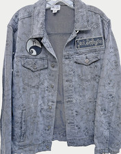 Disney the Nightmare Before Christmas Jack Skellington Denim Jeans Jacket Size M