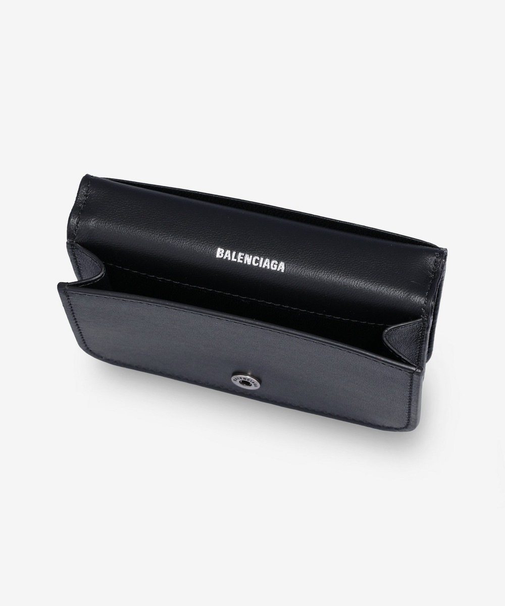 [Balenciaga] Monaco Flap Card Holder - Black ☆送料込☆ Women's Monaco Flap Coin And Card Holder in Black