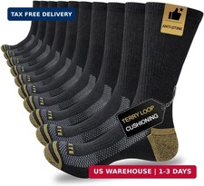 JOYN E Mens Athletic Crew Socks 5/10 Pairs Lightweight Cushioned Breathable Work