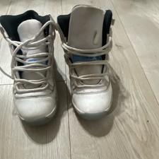 Jordan Air Jordan 11 Retro BG White Blue Sneaker Unisex Kids US 2Y 378039-104