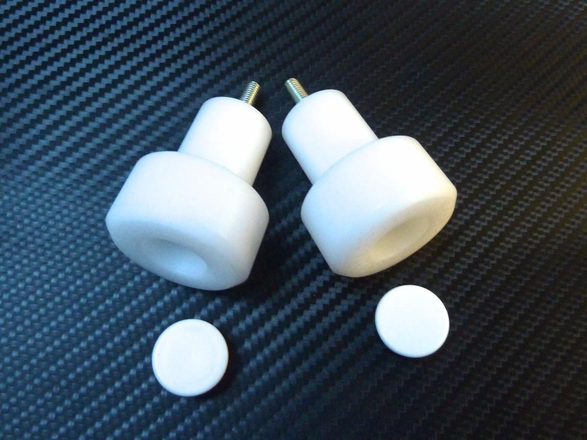 KAWASAKI ZX9R ZX9 R 1998 - 2003 WHITE CRASH MUSHROOMS SLIDERS