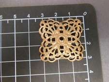 Filigree w/center hole brass stamping jewelry finding osb242 