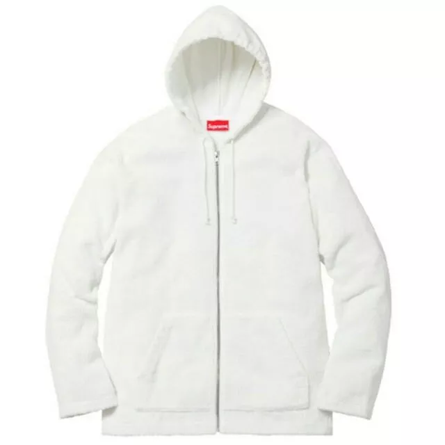 Pull zippé Supreme Terry blanc (moyen) SS 16 DS flambant neuf