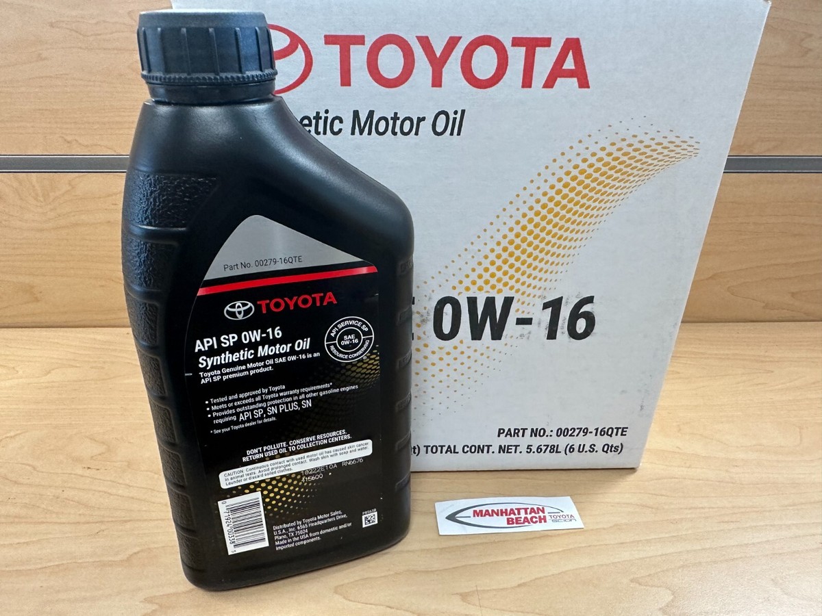 GENUINE TOYOTA 0W16 MOTOR OIL 6 QUARTS, 00279-16QTE-01 | eBay GENUINE TOYOTA 0W16 MOTOR OIL 6 QUARTS, 00279-16QTE-01 | eBay