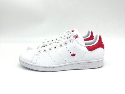 Adidas Stan Smith Women's Size 7.5 Lace Up White Pink Casual Shoes IE0460