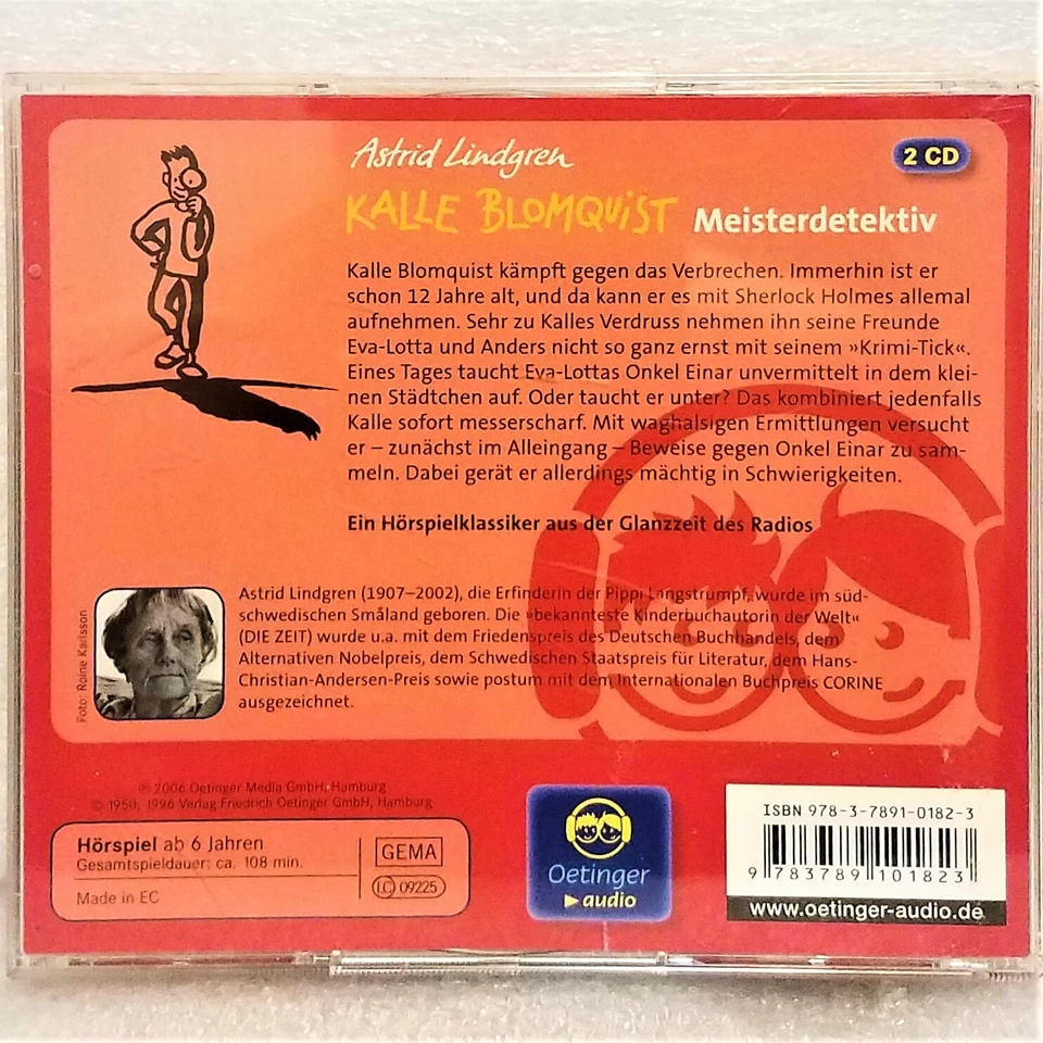 Kalle Blomquist Meisterdetektiv by Astrid Lindgren Audio 2 CD Set - Image 2 of 2