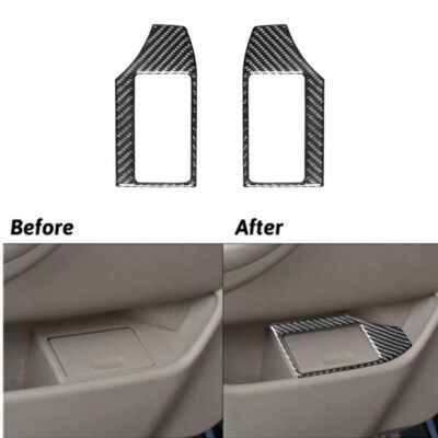 For BMW M5 E39 1998-2003 Carbon Fiber Interior Rear door Ashtray Cover Frame 2x