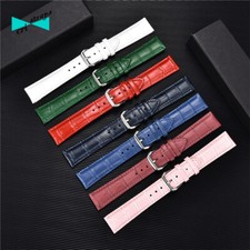 Cinturino orologio in pelle coccodrillo blu scuro verde rosso rosa bianco viola