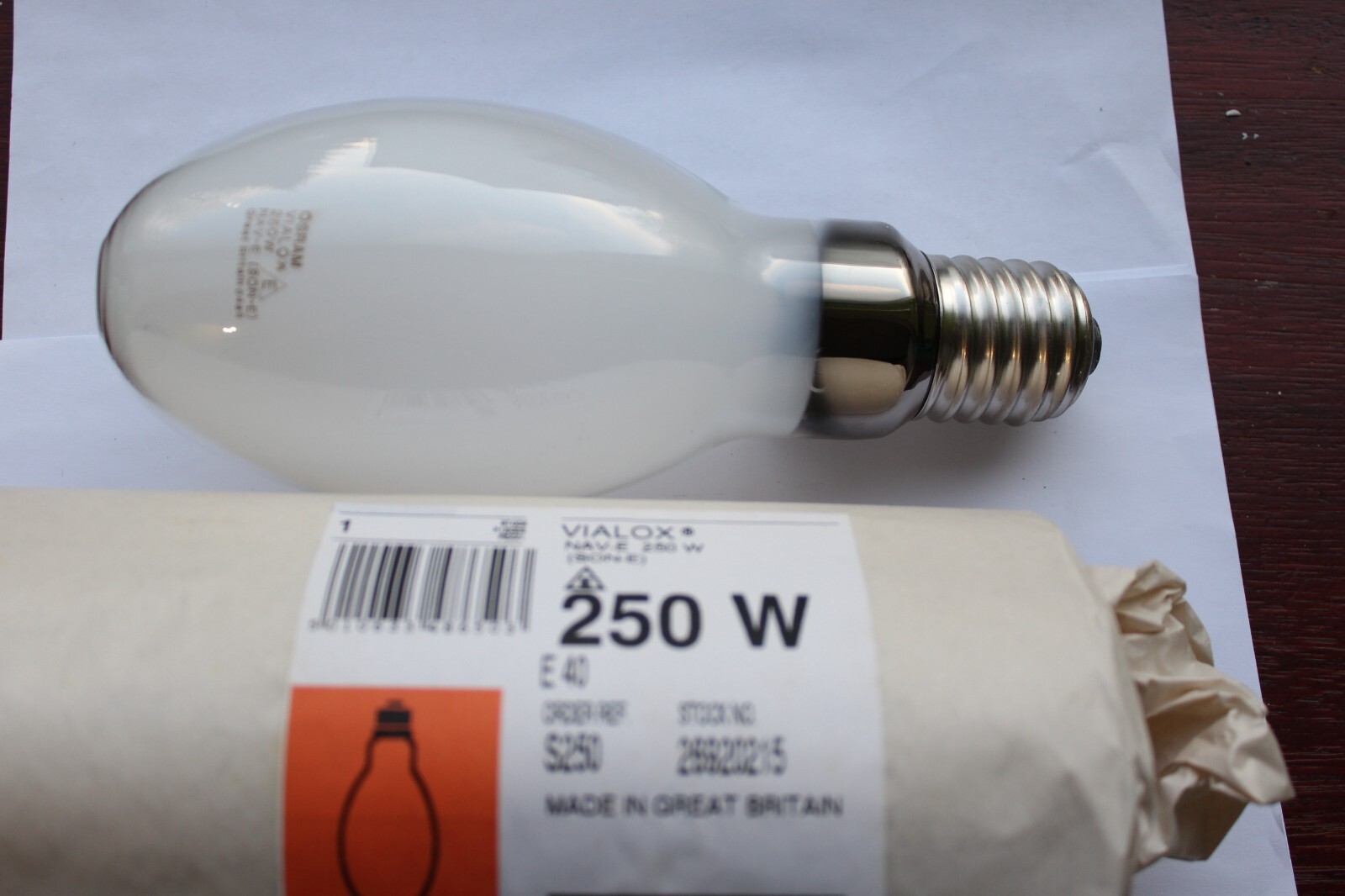4 X 250w OSRAM Vialox Son-e High Pressure Sodium Lamps HPS E40 Ges 