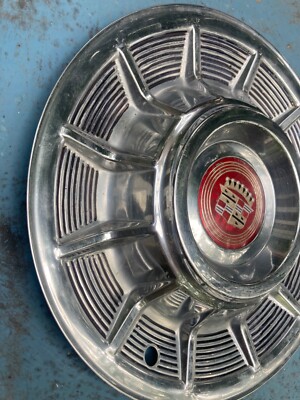 1957 Cadillac Hubcap UNMOLESTED, OEM, with Center emblemalmost