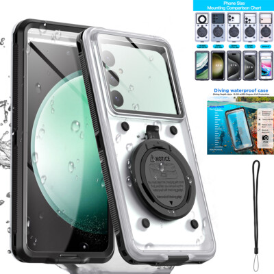 Waterproof Diving Case Cover for iPhone 17 16 15 14 13 Samsung S26 S25 S24 Ultra