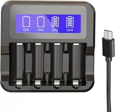 CR123A Charger, FARSAIL 4 Bay 3.7V CR123A wall adapter is NOT included.