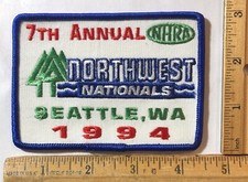 Vintage 1994 NHRA Northwest Nationals Patch Seattle Washington Drag Racing