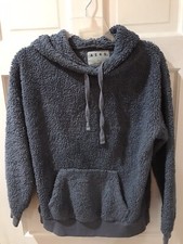 junior hooded pull over fleece blue xs