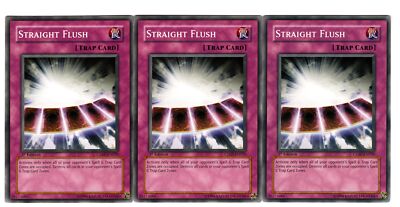 Yugioh- 3X Straight Flush - Common - 1st Edition - CDIP-EN050 - Near Mint