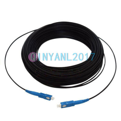 100M FTTH Fiber Optic Drop Cable Patch Cord SC to SC Simplex Singlemode Jumper