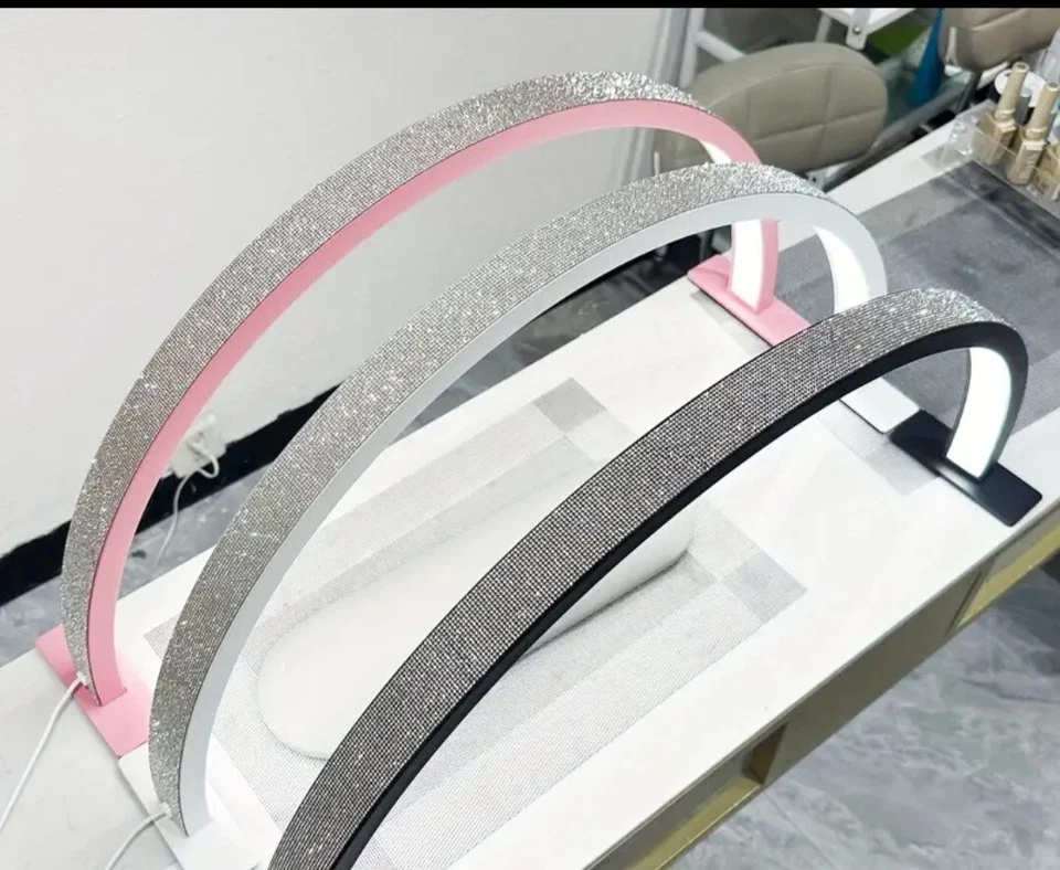 Lámpara de mesa LED para uñas/pestañas luz pedrería pestañas Foto 3 de 4