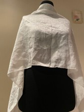 white shimmery scarf
