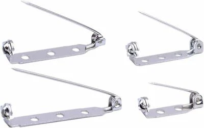 CRYSTAL WORLD UK Fabric Safety Pins Silver Brooch Fashion Saree Kilts Crafts Wedding Dresses DIY