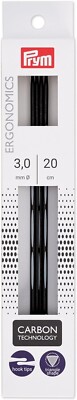 Prym Ergonomics ::Carbon Double Pointed Needles:: 2.5 US / 3.0 mm / 8'' / 20 cm