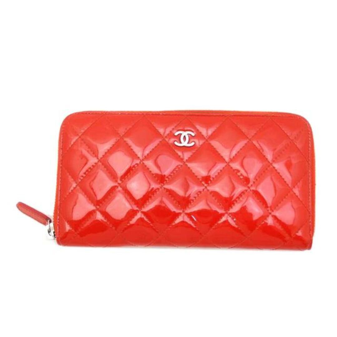 Chanel Chanel/Enamel Matelasse Round Zipper Long Wallet/Red Series 