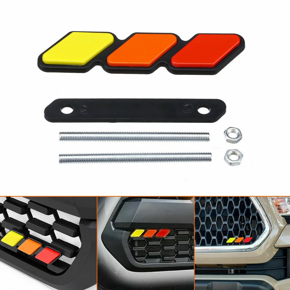 Insignia tricolor 3 rejillas emblema eoa para Toyota Tacoma 4Runner Tundra FJ RAV4, etc. Foto 2 de 4