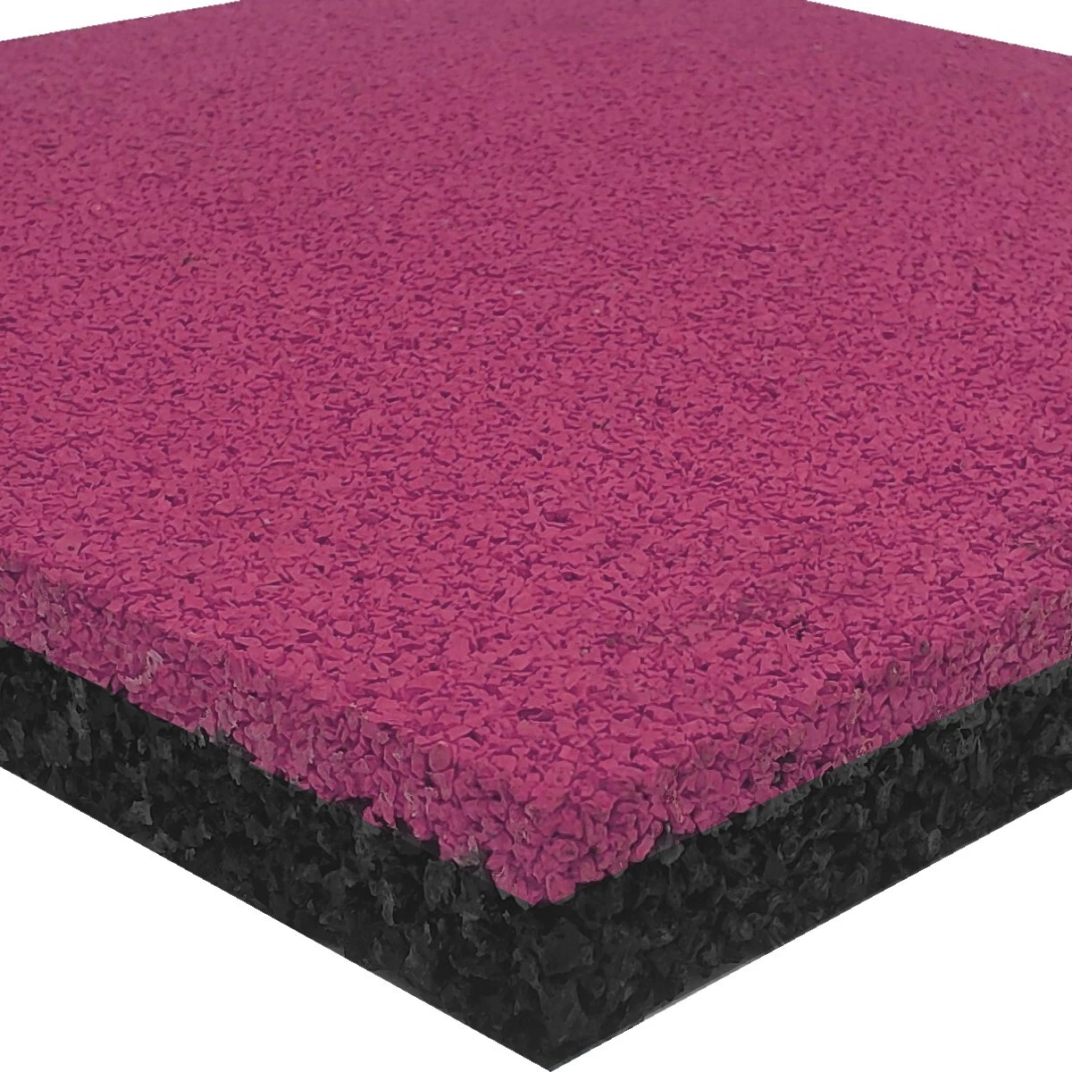 Rubber Gym Flooring Tiles Pink SUDwell 460x460x40mm Rubber