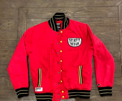 Trukfit ''Truk Da Wurl'' Varsity Jacket Men's Size Large Pre-Owned 