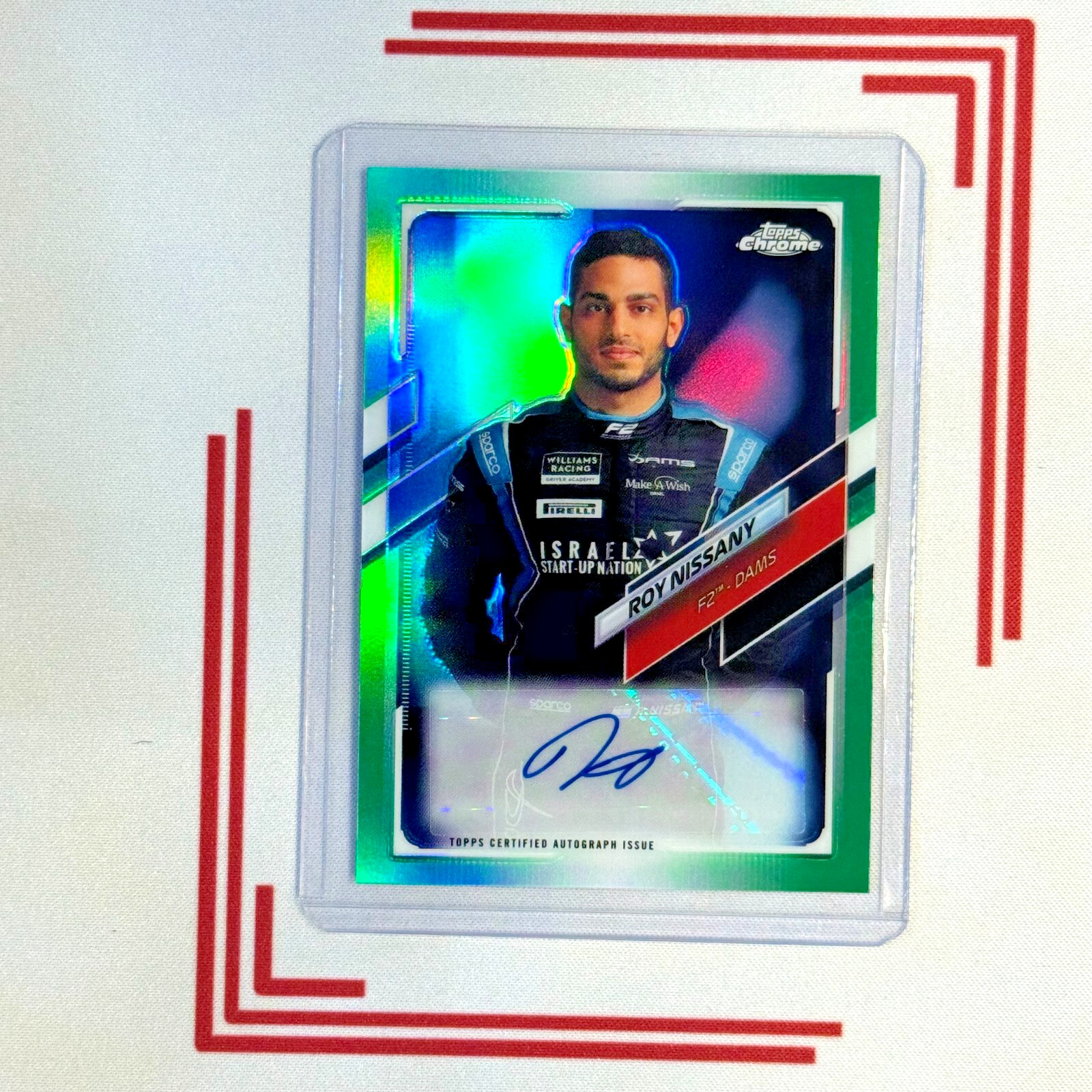 2021 Topps Chrome Formula 1 F1 #CA-RN ROY NISSANY Green Refractor Auto /99