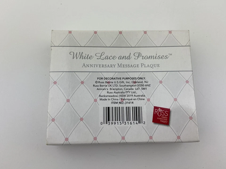 PORCELANA RUSS 50 ANIVERSARIO MENSAJE PLACA CORAZÓN Foto 4 de 4