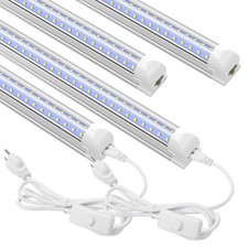 T8 4FT LED Shop Light Fixtures 40W 6500K Linkable High Output Ceiling Tube Light