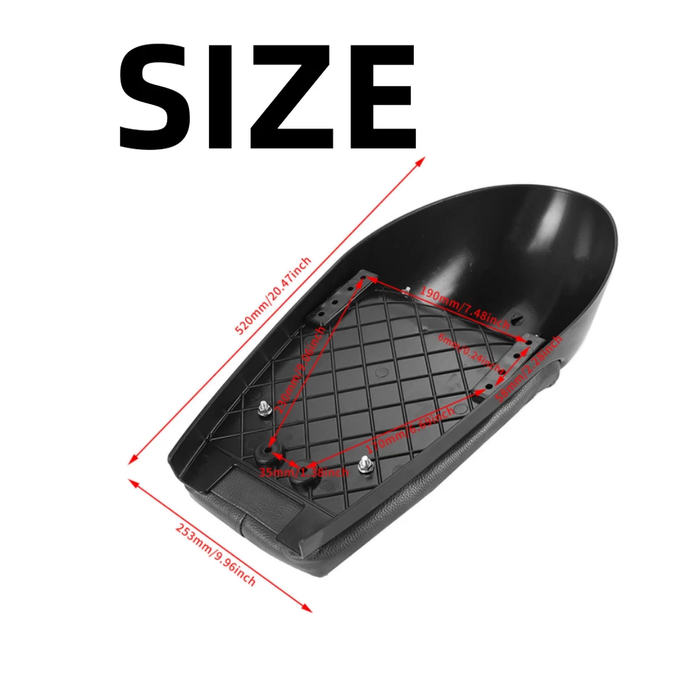 Asiento Café Racer Retro Vintage Universal Asiento Moto Sillín Scrambler Cojín Foto 3 de 4