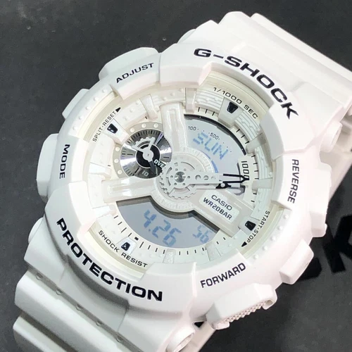 Casio G-Shock GA-110MW-7A Weiß Standard Analog Digital Resin Armband Uhr - Bild 4 von 6