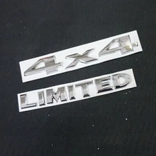 1x 4x4 + 1x LIMITED Chrome Silver Metal Sticker Badge Emblem Decal Car Motors 3D