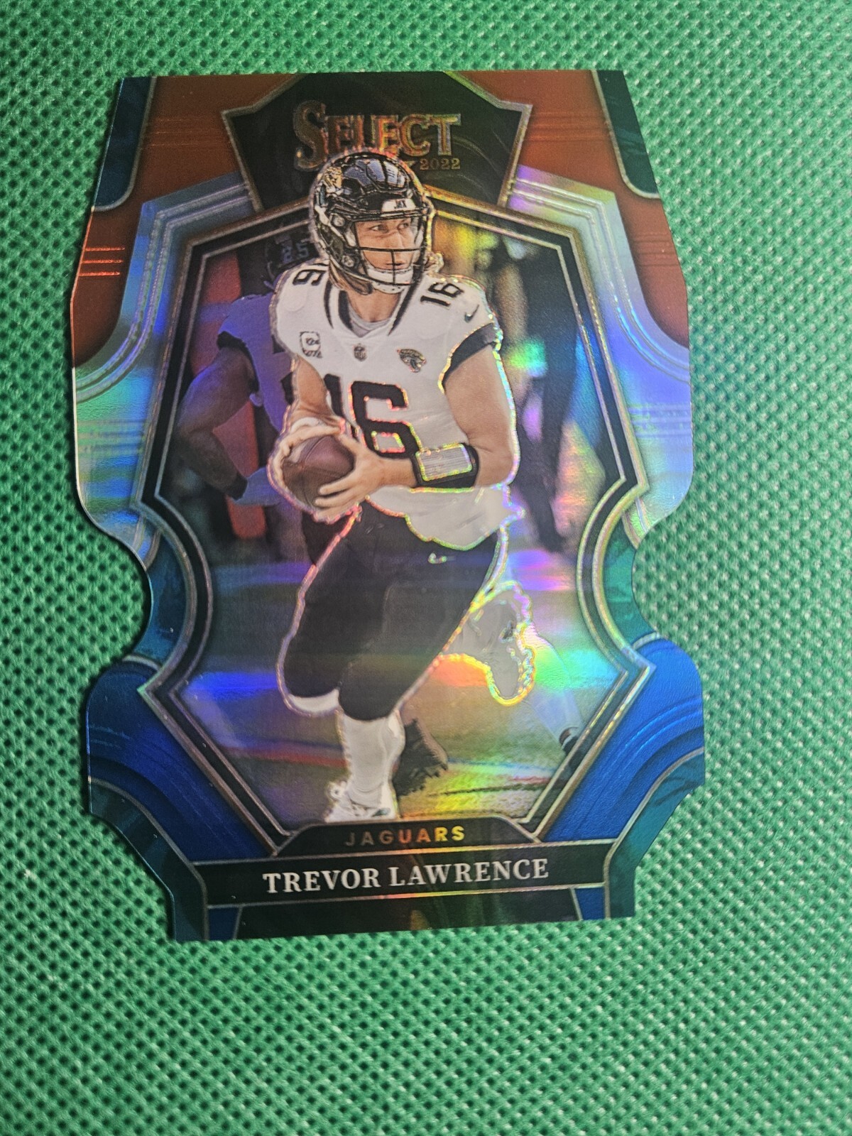 2022 Select Trevor Lawrence Premier Level Red & Blue Die Cut Prizm #145 Jaguars