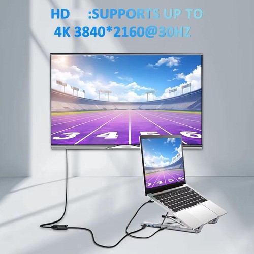 8 In 1 Laptop Stand USB C HUB Laptop Docking Station K8Q9 Support O2I5 U4U8 Y5V4 - Photo 13/14