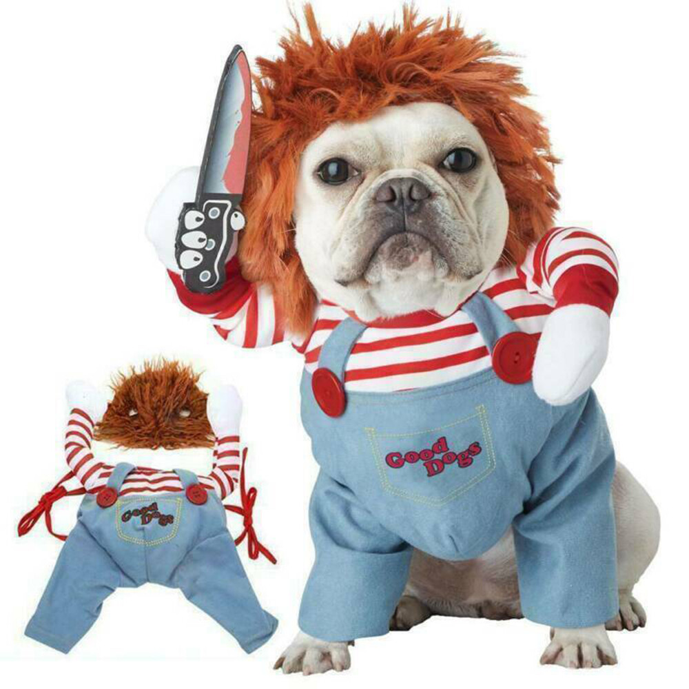 Pets Dogs Costume Party Chucky Halloween Cosplay Poppy Fancy Dress