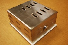 New, Free Ship, Universal locking thermostat guard cover, stainless steel