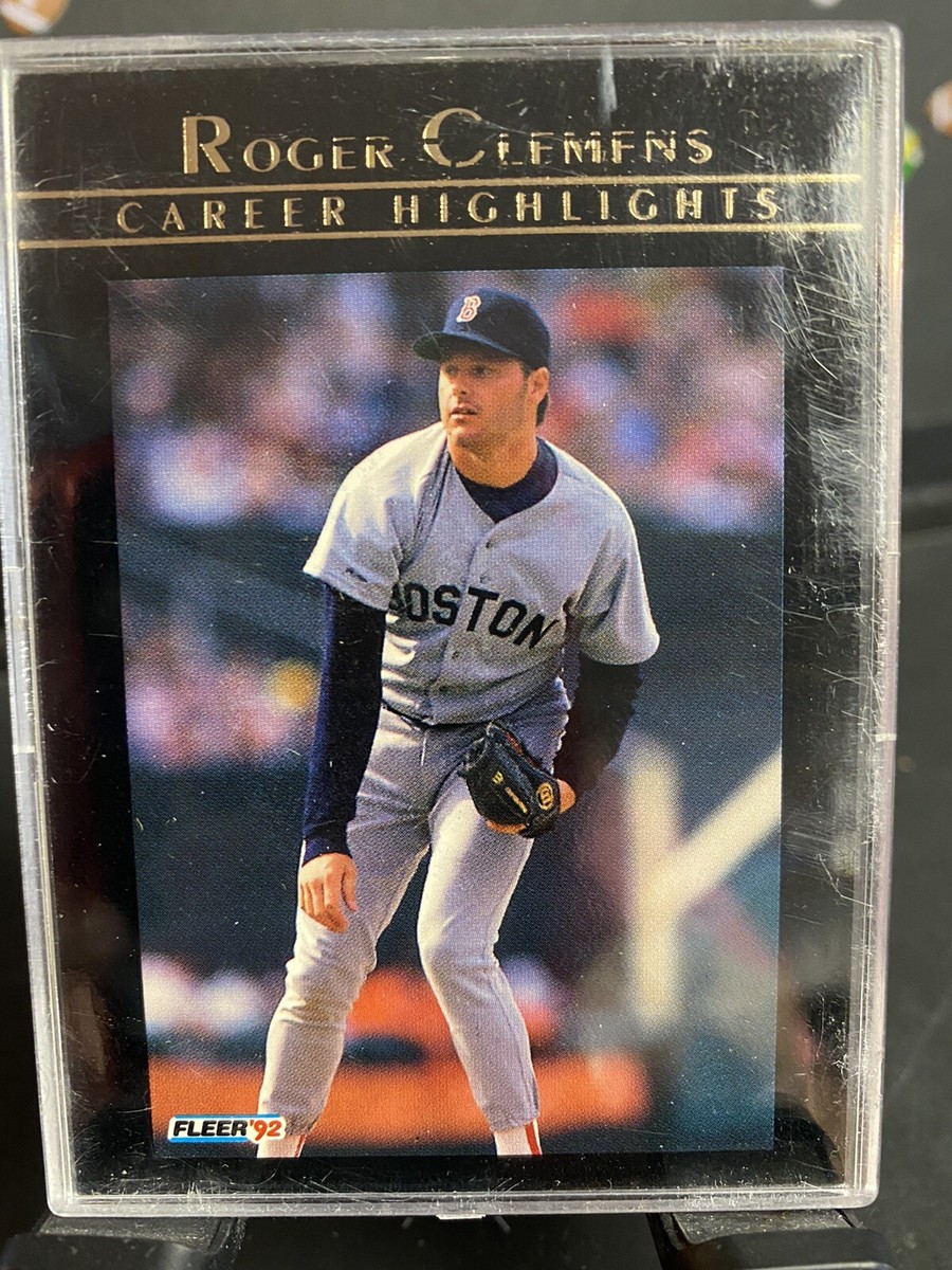 1992 Fleer Roger Clemens Roger Clemens #7 Boston Red Sox Baseball