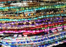 STRONG Delicate Seed Bead ankle wrist bracelet anklet 7-8-9-10-11" HANDMADE USA