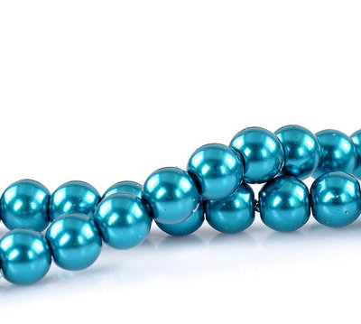 Glass Pearl Imitation Round Beads  32'' Strand 8mm 105 pcs. - Pick from 20 colors