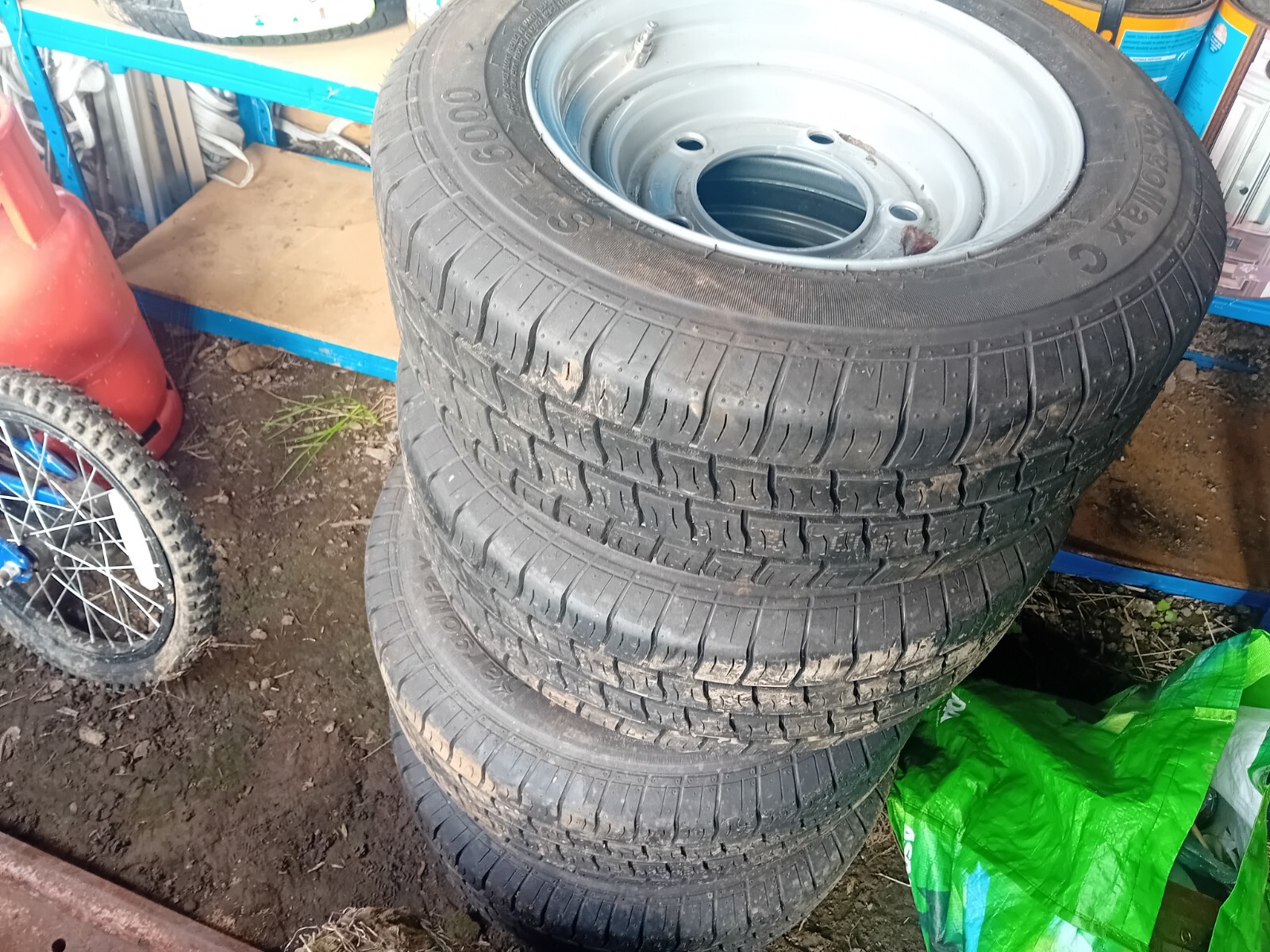 IFOR WILLIAMS TRAILER WHEEL AND TYRE, NEW, 195/60R 12C, KARGOMAX, 6.5