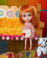 Vintage Retro 1968 Kamar Maria Doll Original Pink Velvet Dress Japan Pre Blythe 